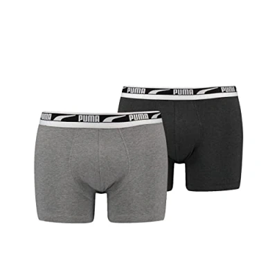 Image of PUMA Men&#039;s Boxer, Grey Mélange, M (Pack of 2)