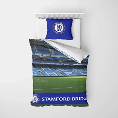 Image of FOCO Chelsea Digital Stadium Print Duvet Bedding Set Great Gift For Christmas &amp; Birthday