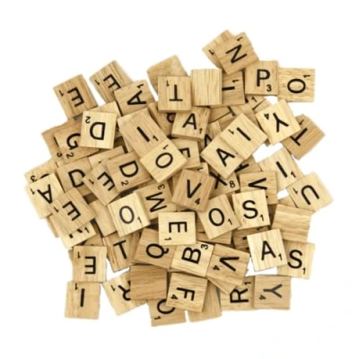 Image of Glamified Pack of 10 Z SCRABBLE TILES Same LETTERS Bags WOODEN BLACK NUMBERS FOR CRAFTS WOOD ALPHABETS (Letter Z, Tiles)