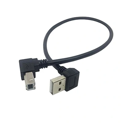 Image of INNOV8 USB A 2.0 Down Angle Male to B Up Printer Scanner HDD Cable