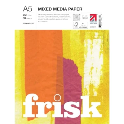 Image of Frisk 23250005 Mixed Media Paper Pad A5, White