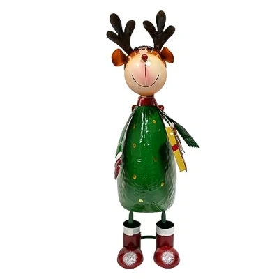 Image of Three Kings Smart Garden Wobbling Hand Painted Christmas Character Stake Ornaments (Rudolph), Multi, ONE Size