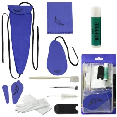 Image of Saxophone Sax Care Cleaning Kit,Maintenance Kit,Key Oil,Cork Grease,Swab,Cleaning Cloth,Thumb Rest,Mouthpiece Brush and More