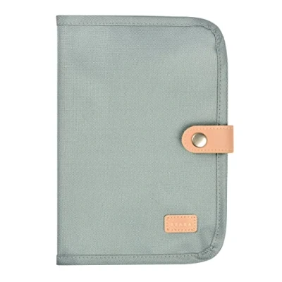 Image of Béaba Health Book Cover, Geneva, 2 Inside Pockets, Press Stud, Waterproof Fabric, sage Green