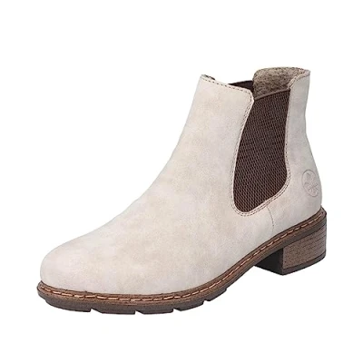 Image of Rieker Women&#039;s 77271 Chelsea, Beige, 7.5 UK
