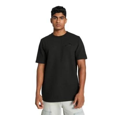Image of Puma Elevated Waffle TEE Basic Tshirt, Men&#039;s, Size: Small, Black