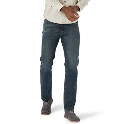 Image of Wrangler Men&#039;s Free to Stretch Regular Fit Jean, River, 32W x 34L