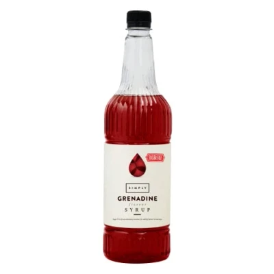 Image of Simply Sugar Free Grenadine Syrup, Low Calorie, Vegan &amp; Nut Flavoured Syrup for Coffee, Cocktails Baking (1 Litre)
