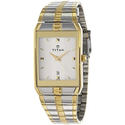 Image of Titan Men&#039;s Karishma Analog Silver Dial Watch