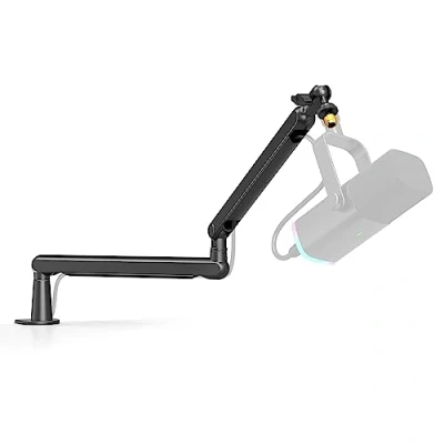 Image of FIFINE Microphone Arm Stand, Boom Stand with Desk Mount Clamp, Screw Adapter, Cable Management, Suspension Scissor Mic for Stick Microphone, Podcast Streaming Gaming Studio BM88