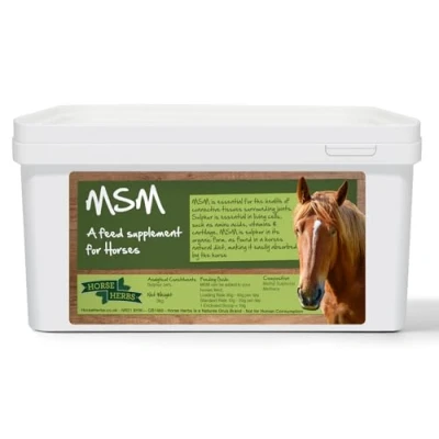 Image of Horse Herbs MSM, Pure Equestrian Joint &amp; Tendon Supplement, equine, pony (3kg Bucket)