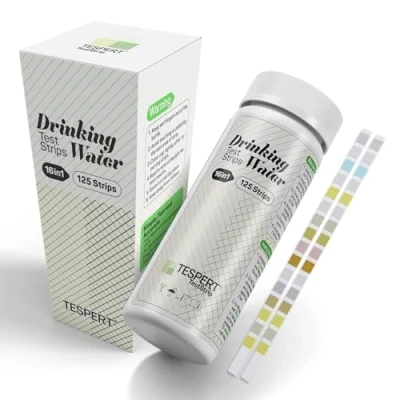 Image of TESPERT Water Testing Kits for Drinking 125 Strips 16 in 1 Test Kit with Hardness, Lead, Iron, Copper