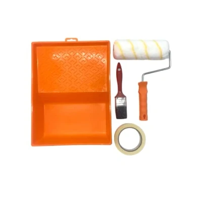 Image of NESPOLI Anti drip Paint Roller kit 18 cm, with Tray, Tape, and Brush, Ideal for Walls Ceilings