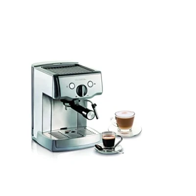 Image of Ariete 1324 Metal Espresso Machine Coffee Maker, Powder or Pods, Hot Water Dispenser and Milk Frother for Barista Style Teas Coffees, Without Grinder