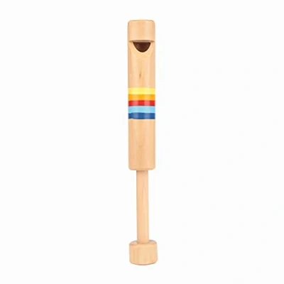 Image of Drfeify Wooden Whistle, Push &amp; Pull Wood Flute Fipple Piccolo Musical Instrument Present to Kids