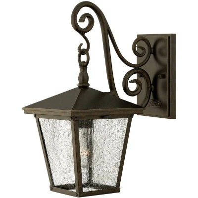 Image of Trellis 1 Light Outdoor Small Wall Lantern Regency Bronze IP44, E27