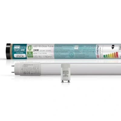 Image of Crompton Lamps LED 6ft T8 Tube 24W G13 (70W Equivalent) 4000K Cool White Opal 3000lm 1780mm Length Light