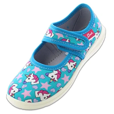 Image of Beck Girl&#039;s Unicorn Loafer, Turquoise, 11.5 UK Child Narrow