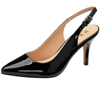 Image of Ravel Kavan Womens Court Shoes 3 UK Black Patent