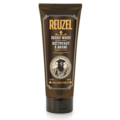 Image of Reuzel Clean and Fresh Beard Wash Light, Citrus Mint Scent Cleanses Conditions Gently Removes Residue Keeps Moisturized Won&#039;t Clog Pores Vegan Formula 200 ml