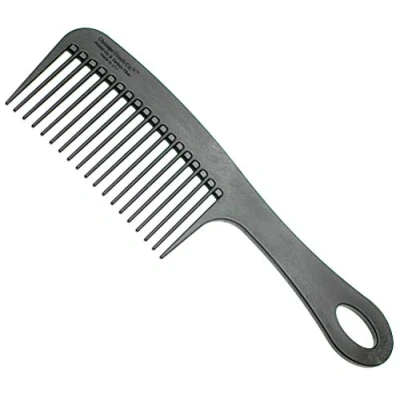 Image of Chicago Comb Model 8 Carbon Fiber, Made in USA, Anti static, Detangling &amp; Shower comb, adds Lift Volume, 21.5 cm (8.5 inches) long