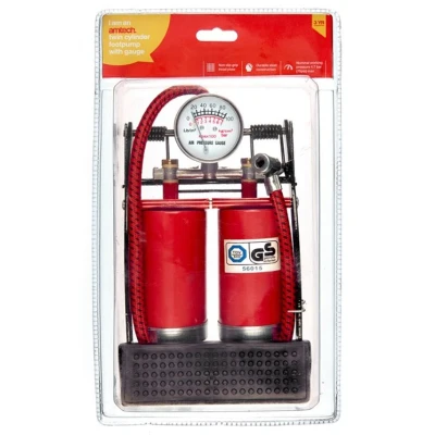 Image of Amtech I9400 Double Cylinder Foot Pump with Gauge