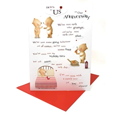 Image of Our Anniversary Card from HALLMARK Cute Ted &amp; Ginger Design 25507800 Medium