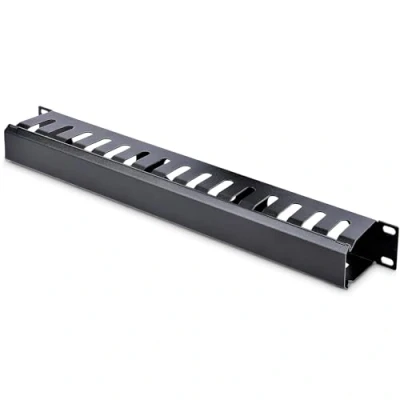 Image of StarTech.com 1U Horizontal Finger Duct Rack Cable Management Panel with Cover Server Organizer/Manager (CMDUCT1UX)