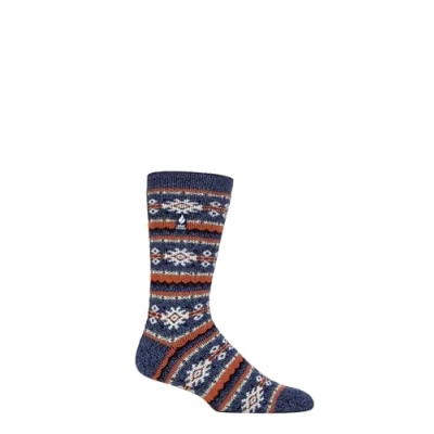 Image of Mens 1 Pair SOCKSHOP Heat Holders Nordic Soul Warming Thermal Socks Denim 6 11