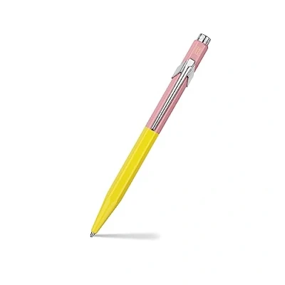 Image of Caran D&#039;Ache Ballpoint pen 849 Paul Smith Chartreuse/Rose, black M refill, in slimpack