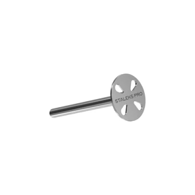 Image of STALEKS Pododisc 10 mm Pedicure + 5 White File Refills 180 grit Professional Stainless Steel (PDset 10) Manicure Salon use Drill bit