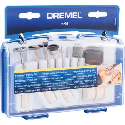 Image of Dremel 684 Cleaning and Polishing Kit, Accessory Set with 20 Accessories Rotary Multi Tools