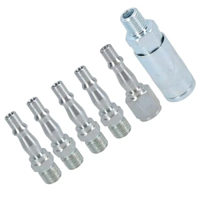 Image of Air Line Hose Compressor Fitting Connector Quick Release Set Male 1/4