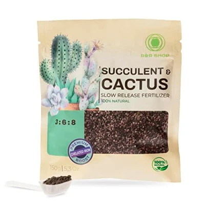 Image of R&amp;R SHOP Organic Fertilizer for Succulents and Cacti, Complete Food, slow release, Indoor Outdoor 150GR