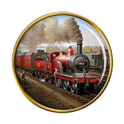 Image of Midland Railway Steam Train Pin Badge
