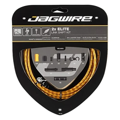 Image of Jagwire Elite Link Shift/Gear Cable Kit (x2 Cables) Gold