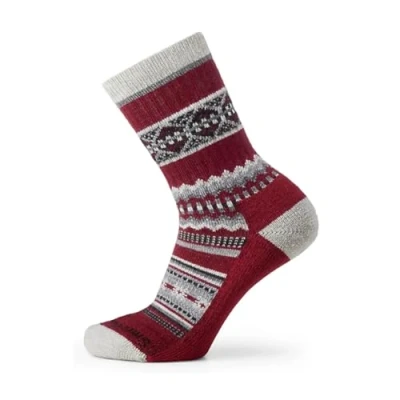 Image of Smartwool, Everyday Snowed In Sweater Crew Socks, Tibetan Red, XL