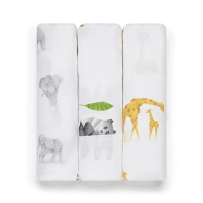 Image of Panda Bamboo Baby Muslins (Swaddles, Origami)