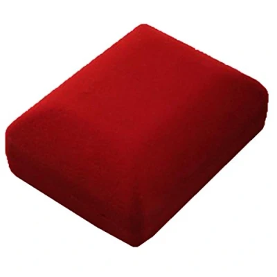 Image of Inca Red Velvet Flock Jewellery Gift Box Necklace Pendant Earring 7.5cm x 6cm