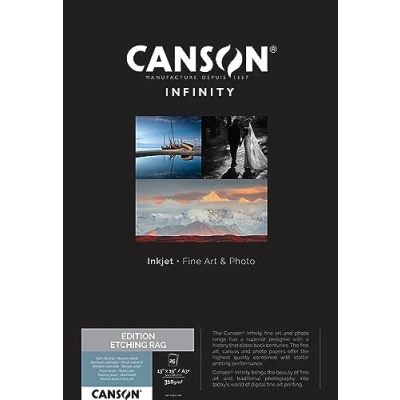 Image of Canson Infinity Edition Etching Rag 310gsm, natural white matte inkjet paper, A3+, box of 25 sheets