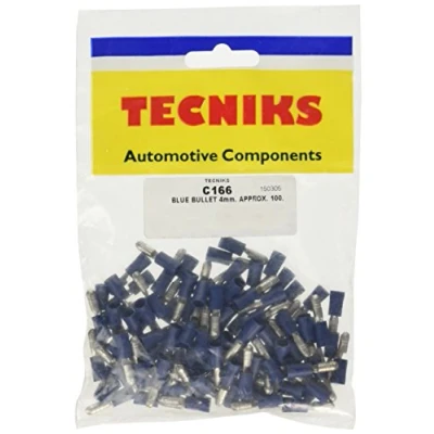 Image of 12x TECNIKS Pack of 100 4mm Blue Bullet C166