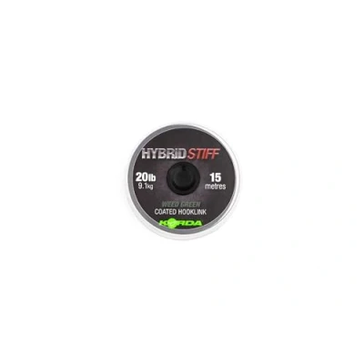 Image of Korda Hybrid Stiff Coated Braid Weedy Green 15m Carp hooklink material