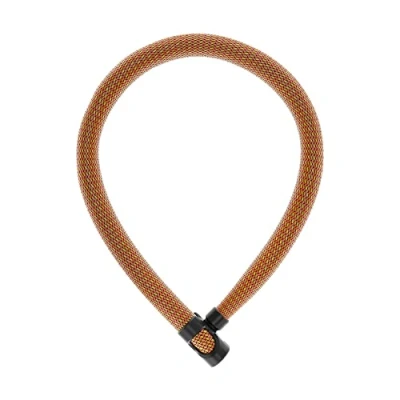 Image of ABUS Chain lock IVERA 7210 Bicycle with highly flexible IvyTex synthetic fibre coating security level 8 85 cm Orange