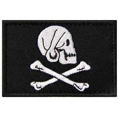 Image of Pirate Flag of Henry Patch Embroidered Applique Fastener Hook &amp; Loop Emblem