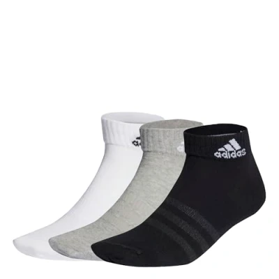 Image of ADIDAS IC1283 T SPW ANK 3P Socks Unisex Adult medium grey heather/white/black Size KL