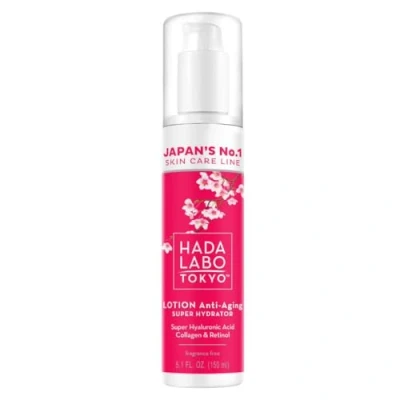 Image of Hada Labo Tokyo Anti Ageing Super Hydrator Lotion with Hyaluronic Acid, Collagen &amp; Retinol, for Age 40+, 150 ml Bottle (Pack of 1)