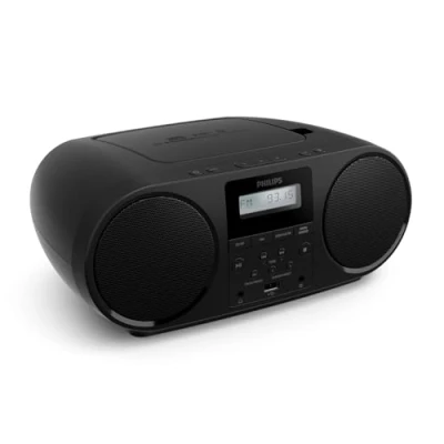Image of Philips TAZ5000 All in One CD Player with FM Radio, Bluetooth 5.4, USB, Battery/AC Power, Dynamic Bass, Recycled Materials &amp; 3.5mm Headphone Jack