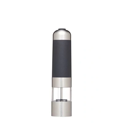 Image of MasterClass Adjustable Electric Salt and Pepper Mill with Light, 22 cm (8.75&#039;&#039;), Black/Silver/Transparent