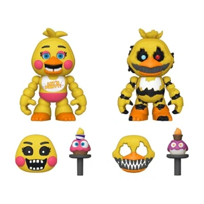 Image of Funko Five Nights At Freddy&#039;s (FNAF) Snap: Nightmare Chica the Chicken &amp; Toy 2PK Collectable Vinyl Figure Gift Idea Official Merchandise