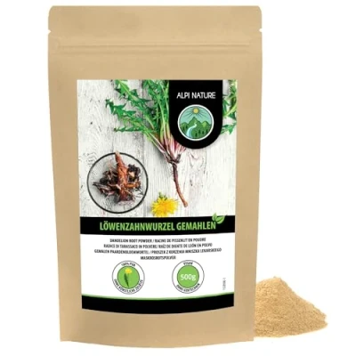 Image of dandelion root ground (500g, 1.1lb), gently dried, 100% pure and natural for the preparation of beverages seasoning dishes